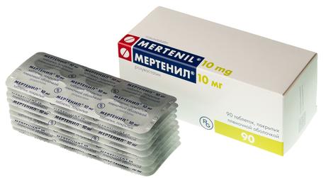Фото Мертенил, таблетки покрыт. плен. об. 10 мг, 90 шт.