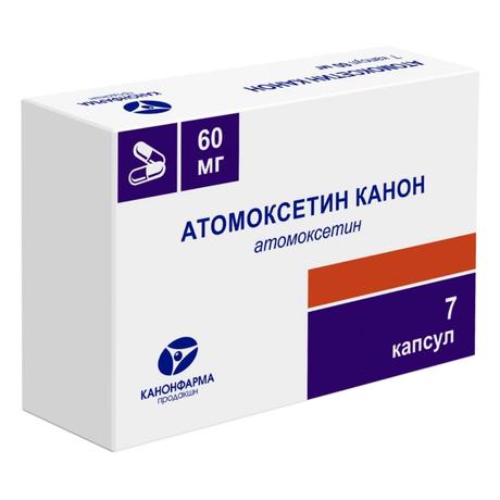 Фото Атомоксетин Канон, капсулы, 60 мг 7 шт.