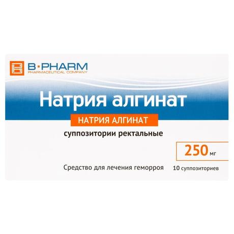 Фото Натрия алгинат, суппозитории ректальные 250 мг, 10 шт.