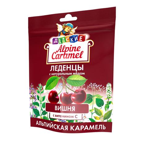 Фото Alpine Caramel Альпийская Карамель, леденцы детские вишня с витамином С 75 г, 1 шт.