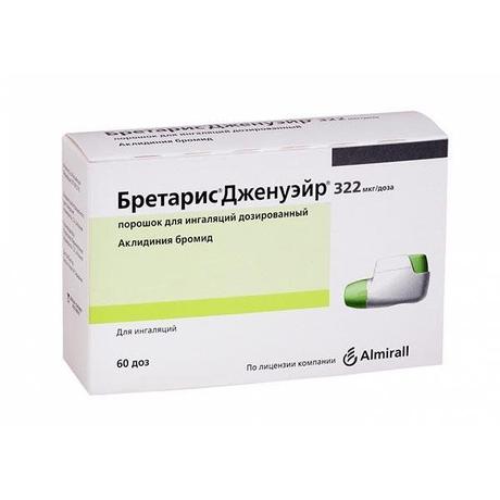 Фото Бретарис Джениуэйр, порошок для ингаляций 322 мкг/доза, 60 доз