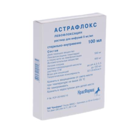 Фото Астрафлокс раствор для инфузий 5 мг/мл 100 мл, 1 шт.