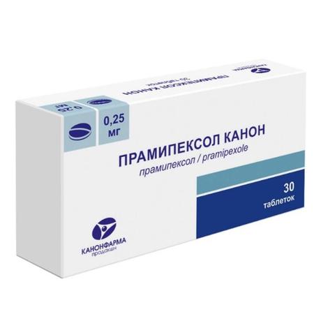 Фото Прамипексол Канон, таблетки 0.25 мг, 30 шт.