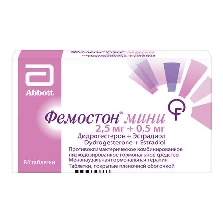 Фото Фемостон Мини, таблетки 2.5 мг + 0.5 мг, 84 шт.