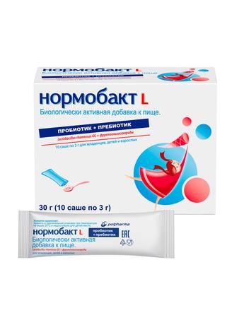Фото Нормобакт L, порошок, саше 3 г, 10 шт.