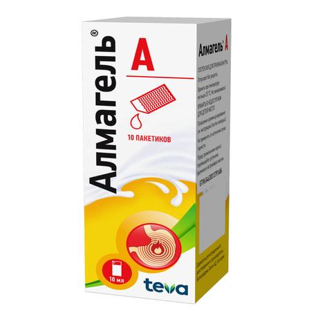 Фото Алмагель А, суспензия, пакетики 10 мл, 10 шт.