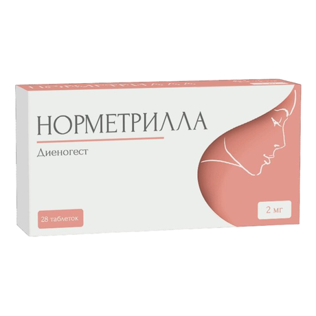Фото Норметрилла, таблетки 2 мг, 28 шт.