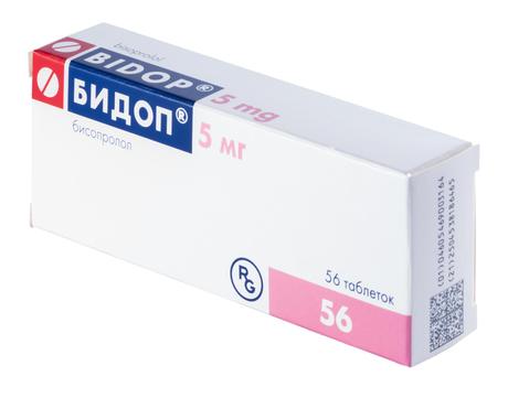 Фото Бидоп, таблетки 5 мг, 56 шт.