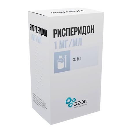Фото Рисперидон, раствор для внутреннего применения 1 мг/мл флакон 30 мл, 1 шт.