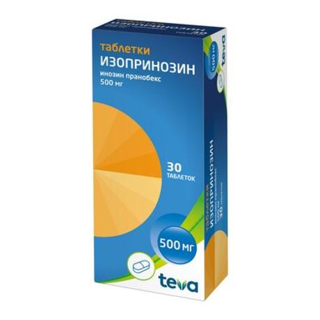 Фото Изопринозин, таблетки 500 мг, 30 шт.