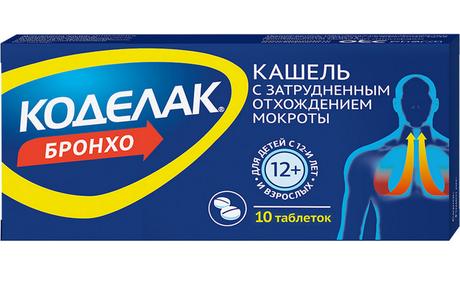 Фото Коделак Бронхо, таблетки, 10 шт.