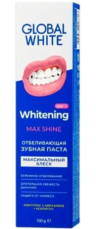 Фото Global White Max shine, зубная паста отбеливающая, 100 г