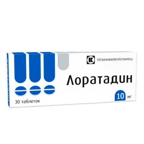 Фото Лоратадин, таблетки 10 мг (Татхимфармпрепараты), 30 шт.