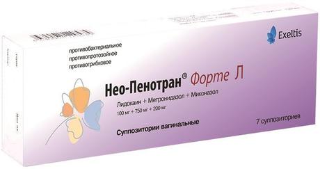 Фото Нео-Пенотран Форте Л, суппозитории вагинальные 100 мг+750 мг+200 мг, 7 шт.