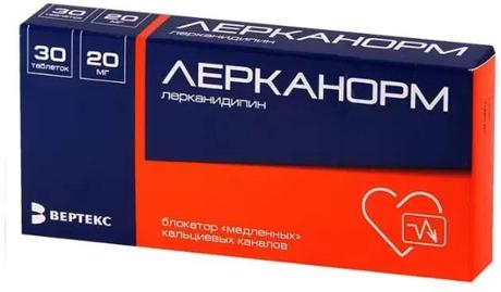 Фото Лерканорм, таблетки покрыт. плен. об. 20 мг, 30 шт.