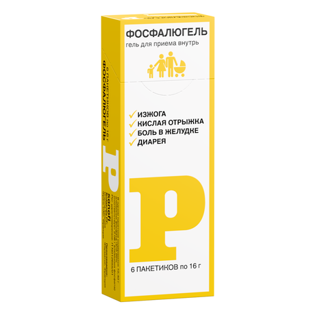 Фото Фосфалюгель, гель, пакетики 16 г, 6 шт.
