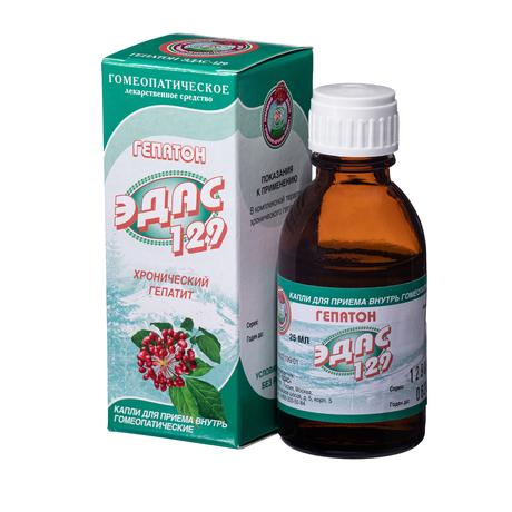 Фото Гепатон Эдас-129, для лечения хронического гепатита, капли гомеопатические, 25 мл