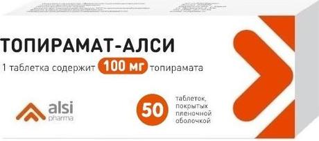 Фото Топирамат-Алси, таблетки в плёночной оболочке 100 мг, 50 шт.