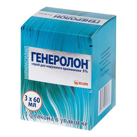 Фото Генеролон, спрей 5%, 60 мл, 3 шт.