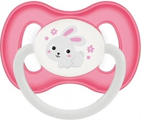 Фото Bunny&company, пустышка симметричная силиконовая (0-6, розовый), 1 шт.