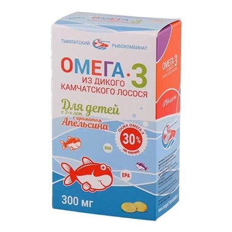 Фото Омега-3 из дикого камчатского лосося, капсулы для детей с 3 лет (апельсин), 84 шт.