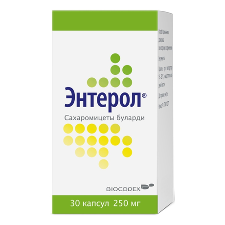 Фото Энтерол, капсулы 250 мг, 30 шт.