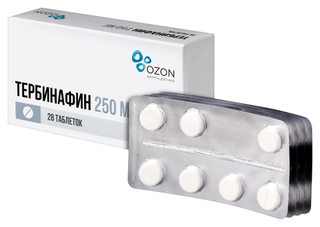 Фото Тербинафин, таблетки 250 мг, 28 шт.