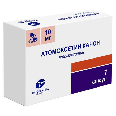 Фото Атомоксетин Канон, капсулы, 10 мг, 7 шт.