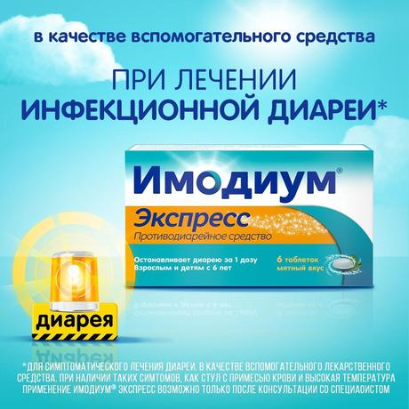 Фото Имодиум, таблетки-лиофилизат 2 мг, 6 шт.