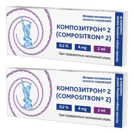 Фото Набор 2уп Композитрон 2 коллаген-содержащий шприц 2мл х1