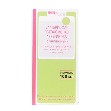 Фото Бактериофаг Псевдомонас аеругиноза (синегнойный), раствор, 100 мл