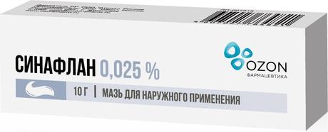 Фото Синафлан, мазь 0.025% (Озон), 10 г