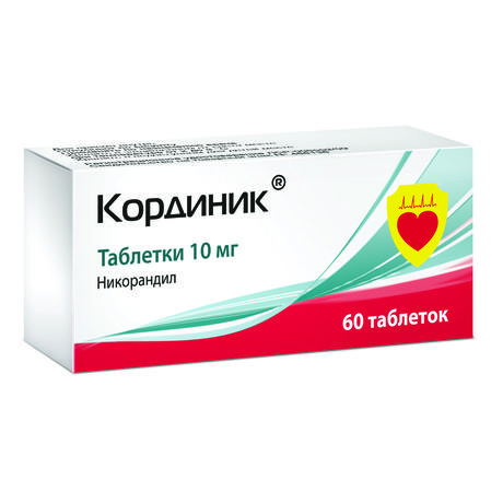Фото Кординик, таблетки 10 мг, 60 шт.