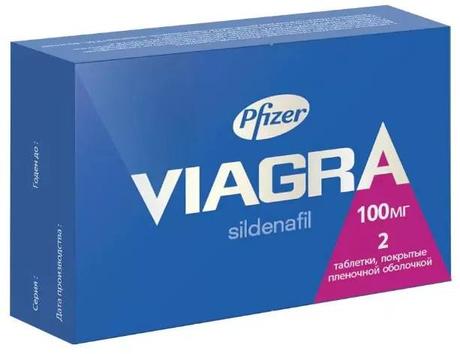 Фото Виагра, таблетки покрыт. плен. об. 100 мг, 2 шт.