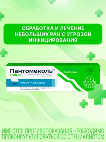 Фото Пантомеколь Плюс, крем 5,25%+0,802%, 30 г