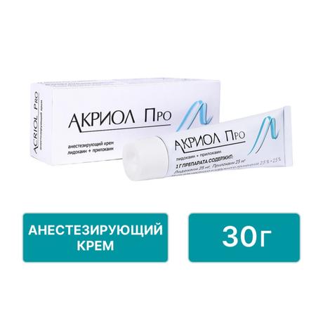 Фото Акриол Про, крем 2,5%+2,5%, 30 г, 1 шт.