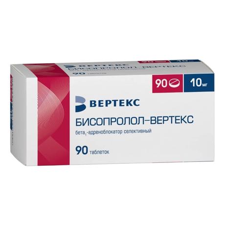 Фото Бисопролол-ВЕРТЕКС таблетки, покрытые пленочной оболочкой 10 мг, 90 шт.