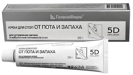 Фото 5 Дней, крем для стоп от запаха и пота, туба 35 г
