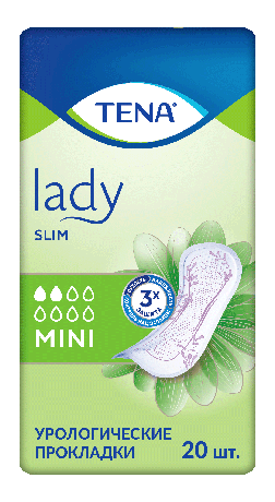 Фото TENA Lady Slim Mini, прокладки урологические, 20 шт.