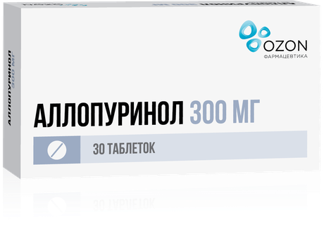Фото Аллопуринол, таблетки 300 мг, 30 шт.