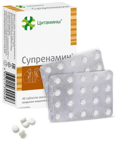Фото Супренамин, таблетки, покрытые оболочкой (БАД), 40 шт.