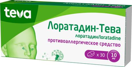 Фото Лоратадин-Тева, таблетки 10 мг, 30 шт.