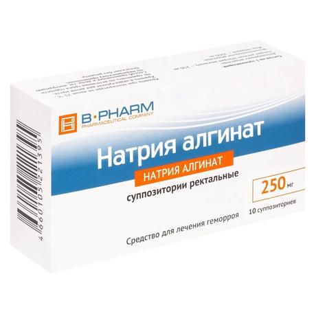 Фото Натрия алгинат, суппозитории ректальные 250 мг, 10 шт.