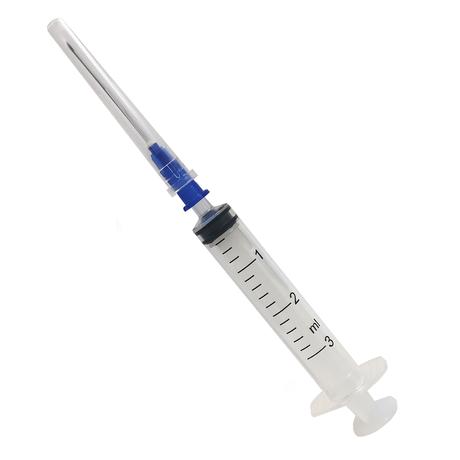 Фото Шприц одноразовый, стерильный 3-х трехкомпонентный Луер 3 мл с иглой 23G (0,6х 30мм), 100 шт.