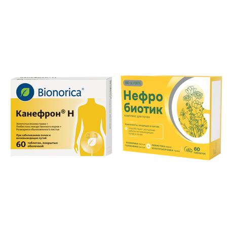 Набор Канефрон Н таб х60 и Нефробиотик BioForte таб х60