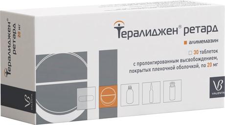 Фото Тералиджен ретард таблетки, покрытые пленочной оболочкой 20 мг, 30 шт.