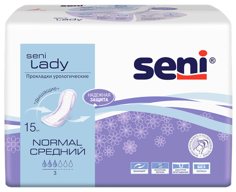 Фото Seni Lady Normal, урологические прокладки, 15 шт. 