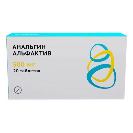 Фото Анальгин Альфактив, таблетки 500 мг, 20 шт.