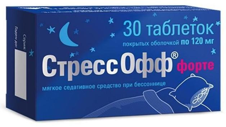 Фото СтрессОфф форте, таблетки покрыт. плен. об. 120 мг, 30 шт.