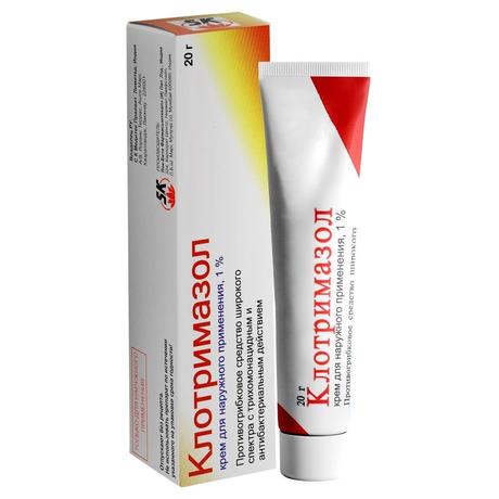 Фото Клотримазол, крем для наружного применения 1 %, 20 г